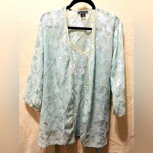 Vintage Halston Chiffon Slip Dress & Robe Peignoir Set